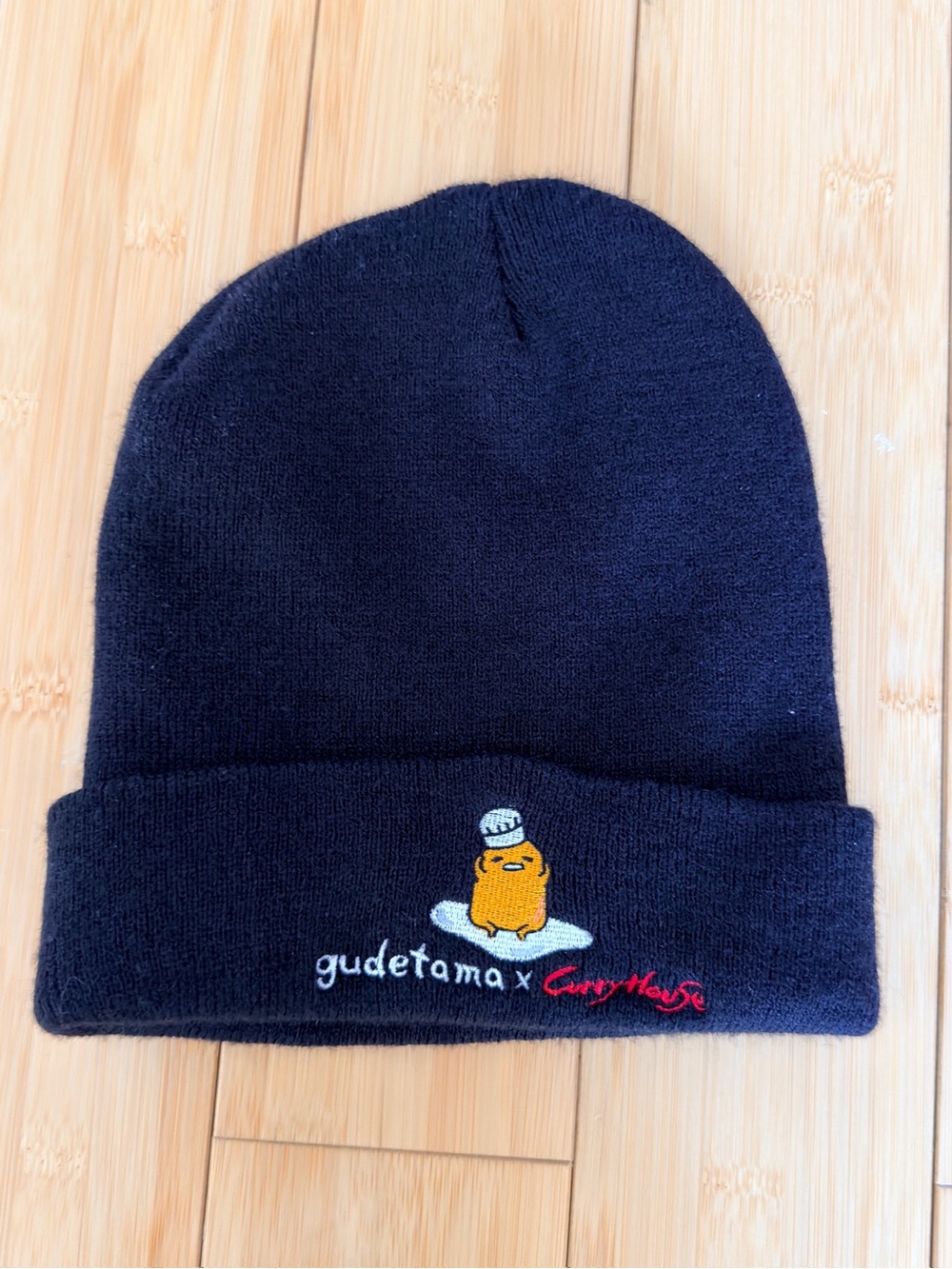 Sanrio Gudetama x Curry House Beanie Black